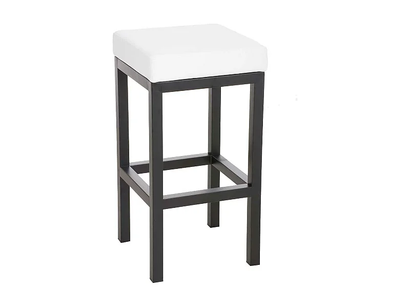 Tabouret de bar x1 métal blanche 41 x 41 x 80 cm 10_0005408