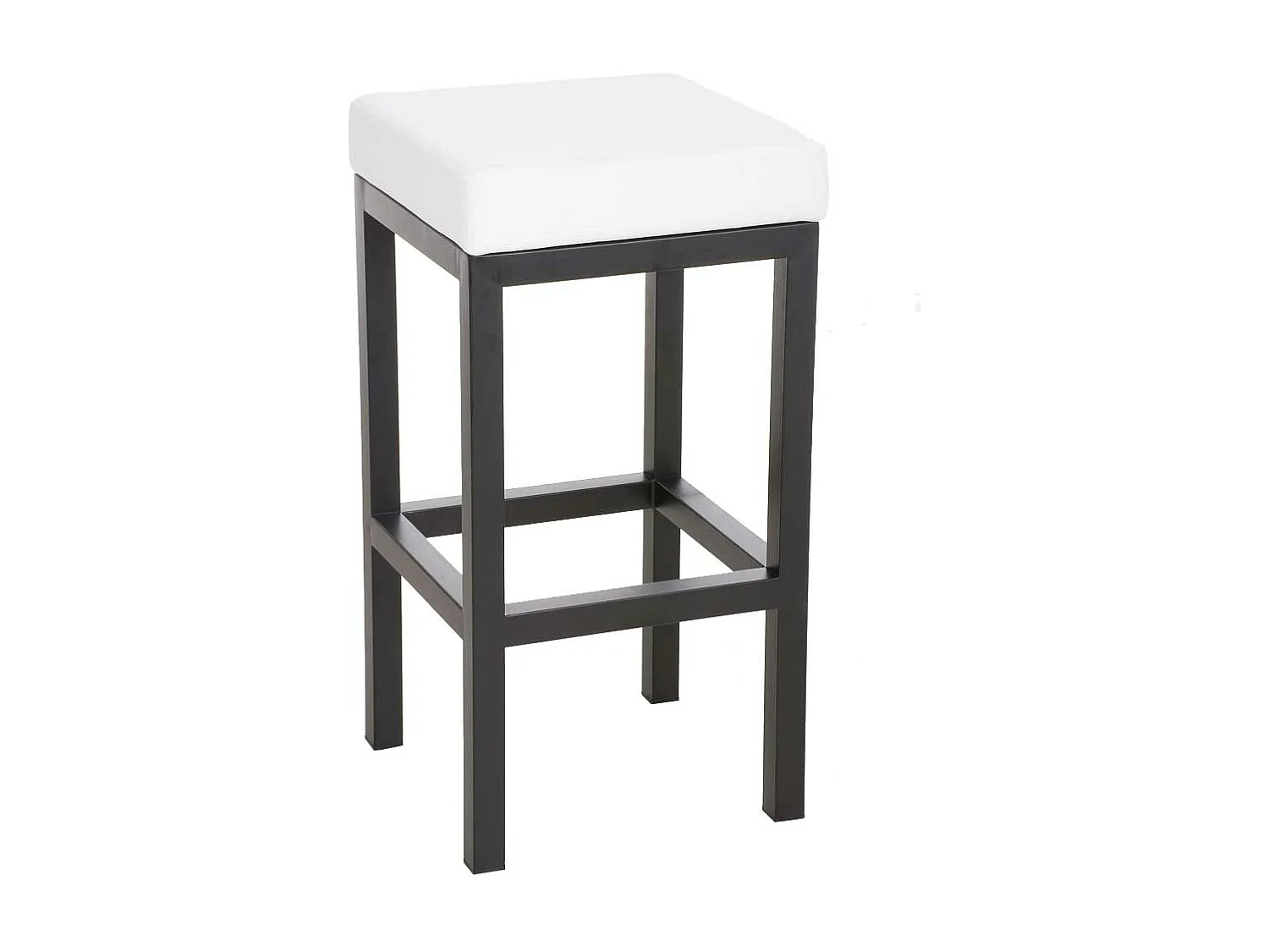 Tabouret de bar x1 métal blanche 41 x 41 x 80 cm 10_0005408