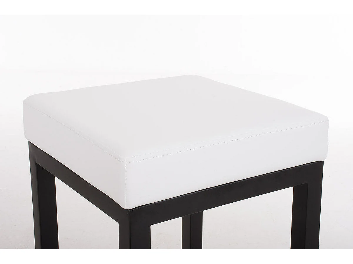 Tabouret de bar x1 métal blanche 41 x 41 x 80 cm 10_0005408