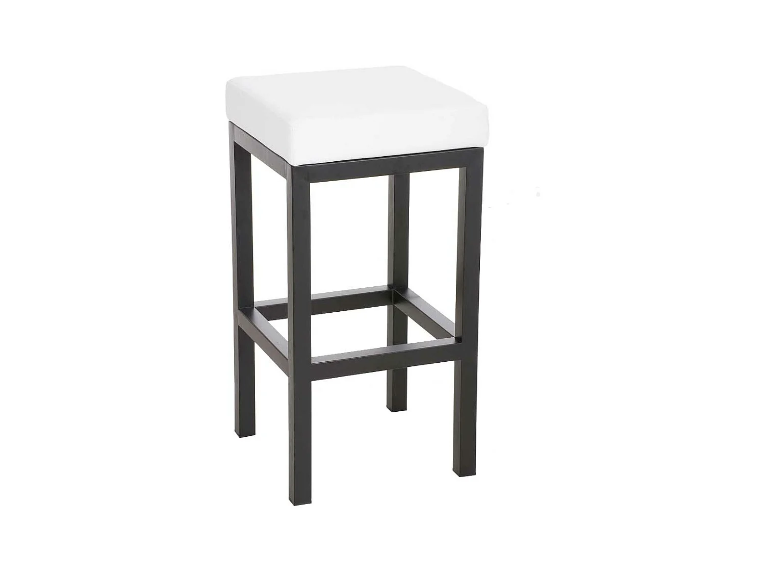 Tabouret de bar x1 métal blanche 41 x 41 x 80 cm 10_0005408