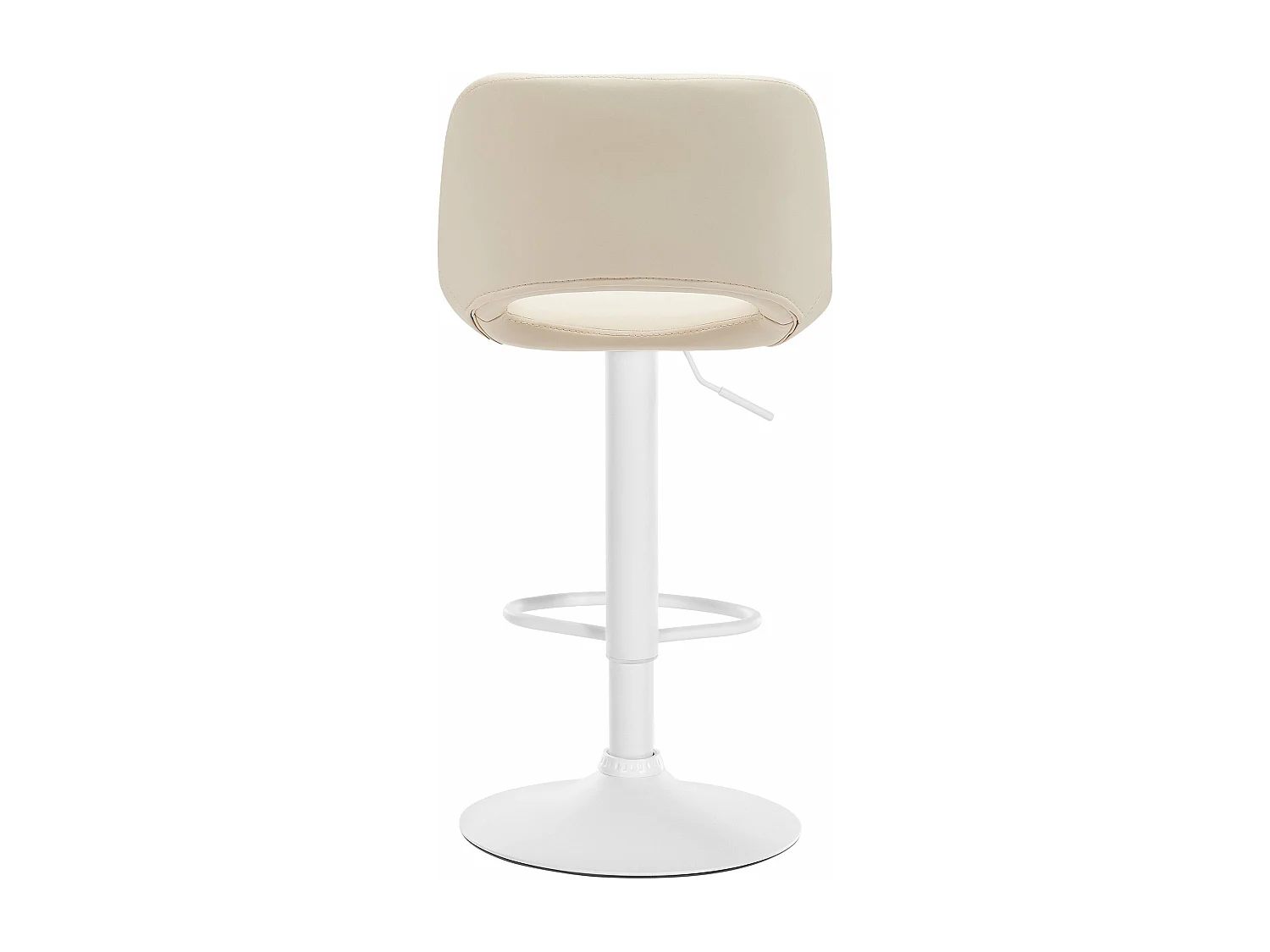 Tabouret de bar chaise métal blanche 42 x 46 x 86 cm 10_0004589