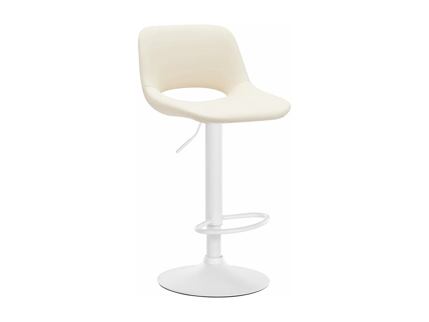 Tabouret de bar chaise métal blanche 42 x 46 x 86 cm 10_0004589