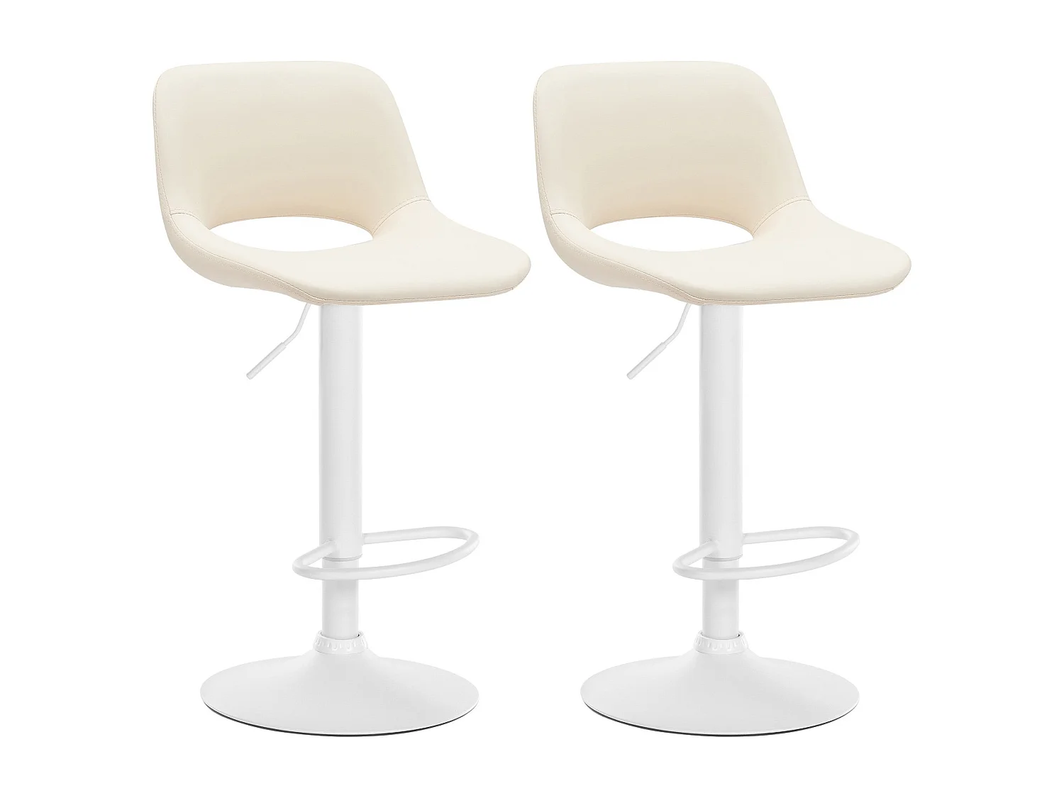 Tabourets de bar chaises métal blanche 42 x 46 x 86 cm 10_0004071