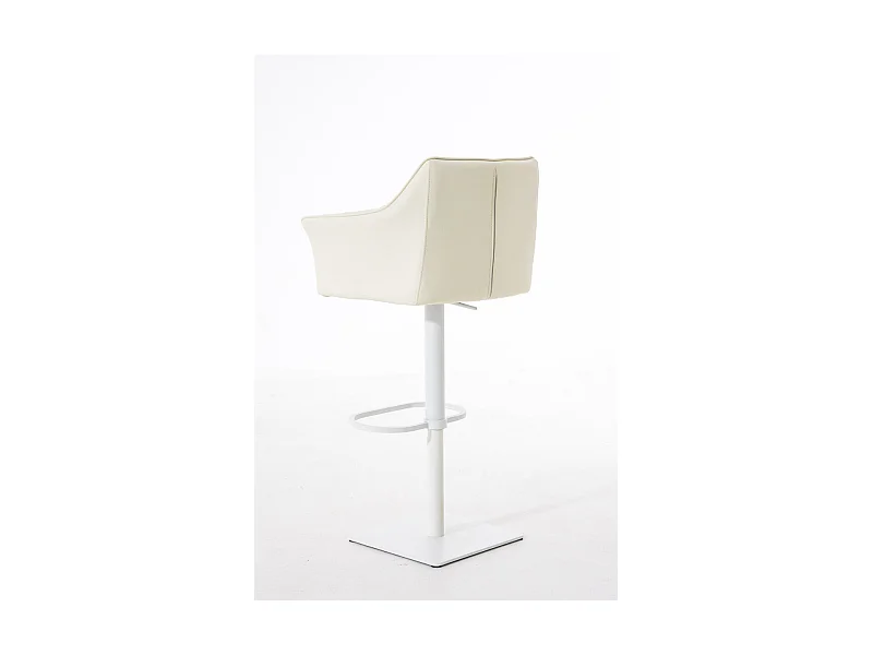 Tabouret de bar chaise métal blanche 64 x 45 x 88 cm 10_0004737