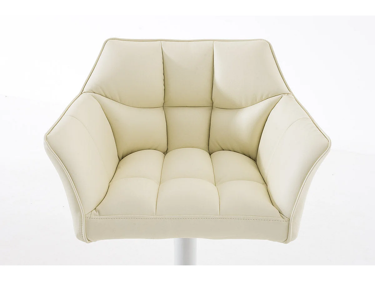 Tabouret de bar chaise métal blanche 64 x 45 x 88 cm 10_0004737