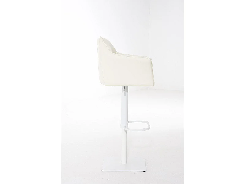 Tabouret de bar chaise métal blanche 64 x 45 x 88 cm 10_0004737