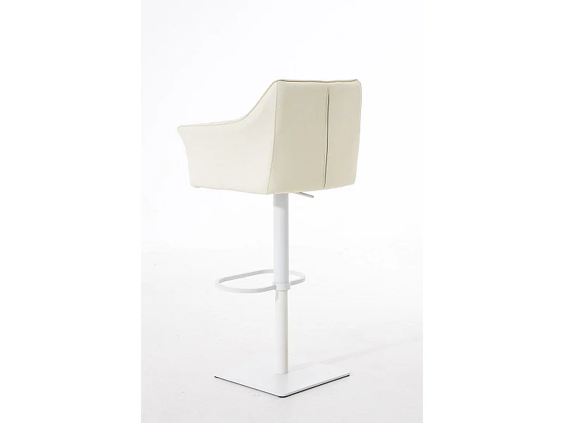 Tabouret de bar chaise métal blanche 64 x 45 x 88 cm 10_0004737