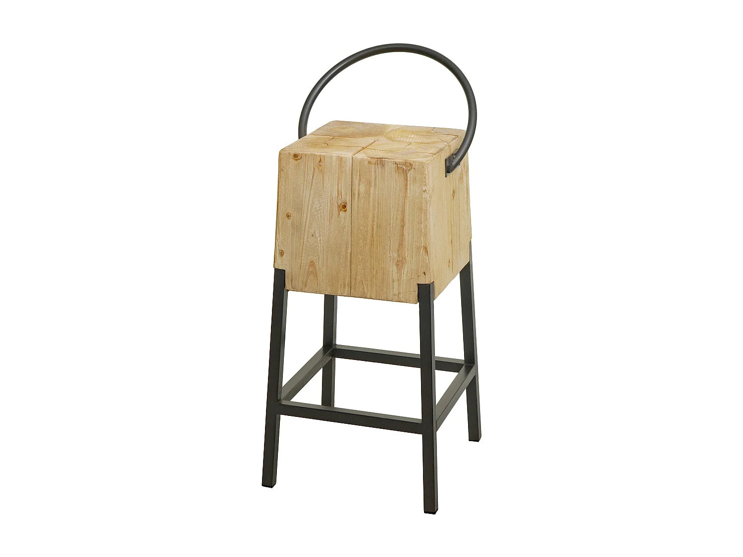 Tabouret de bar chaisee métal marron 46 x 46 x 81 cm 04_0008586