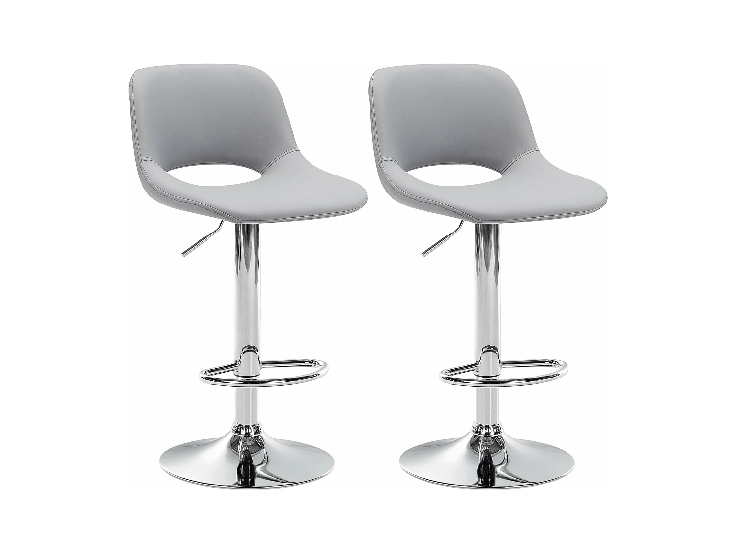 Tabourets de bar chaises métal grise 42 x 46 x 86 cm 10_0004061
