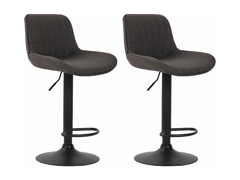 Lot de 2 tabourets métal grise 50 x 50 x 86 cm 10_0004288