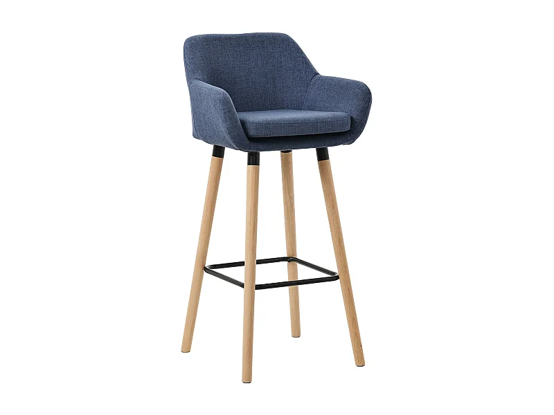 Tabouret de bar lounge métal bleue 51 x 50 x 101 cm 10_0004918