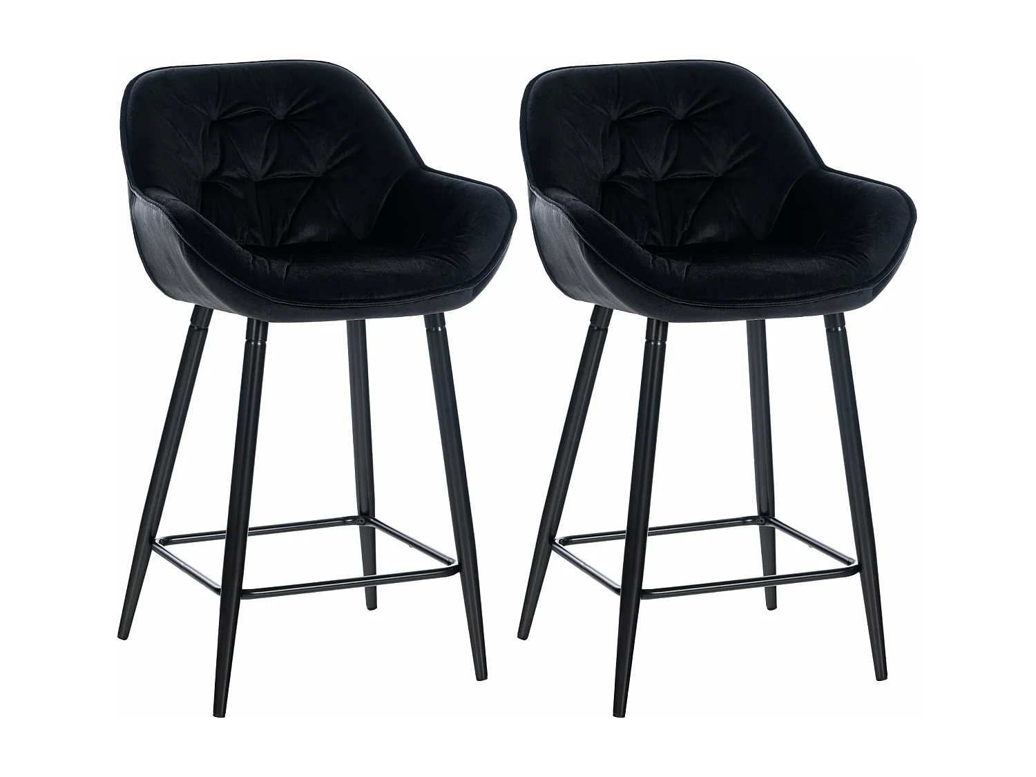 Lot de 2 tabourets métal argentée 54 x 57.5 x 93.5 cm 10_0004162