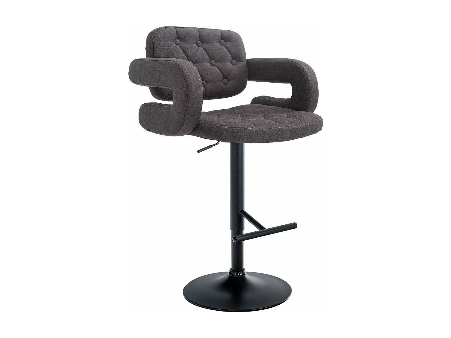 Tabouret de bar x1 métal grise 62 x 55 x 103 cm 10_0004794