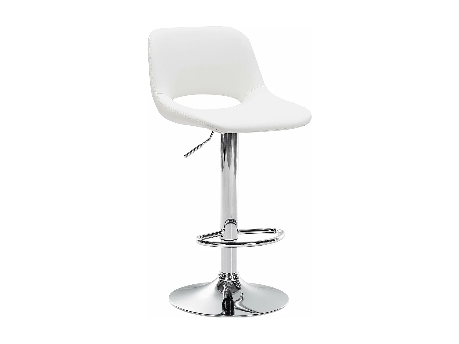 Tabouret de bar chaise métal blanche 42 x 46 x 86 cm 10_0004578