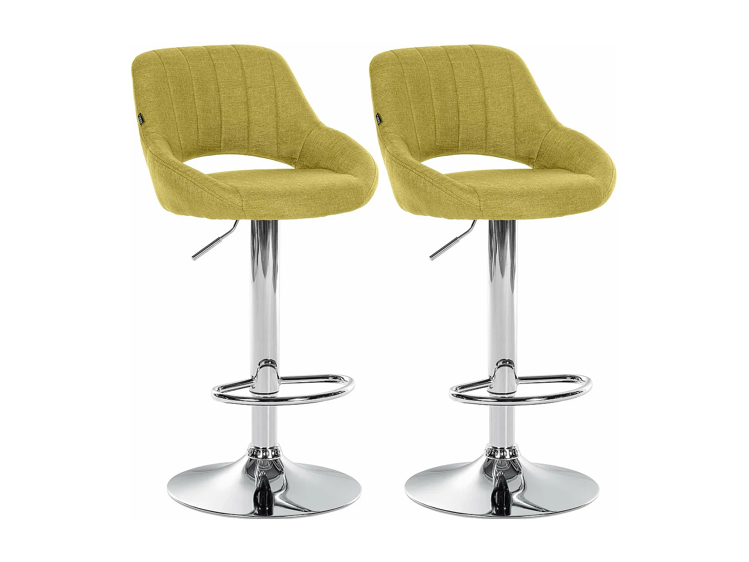 Lot de 2 tabourets métal argentée 47 x 48 x 85 cm TDB10814