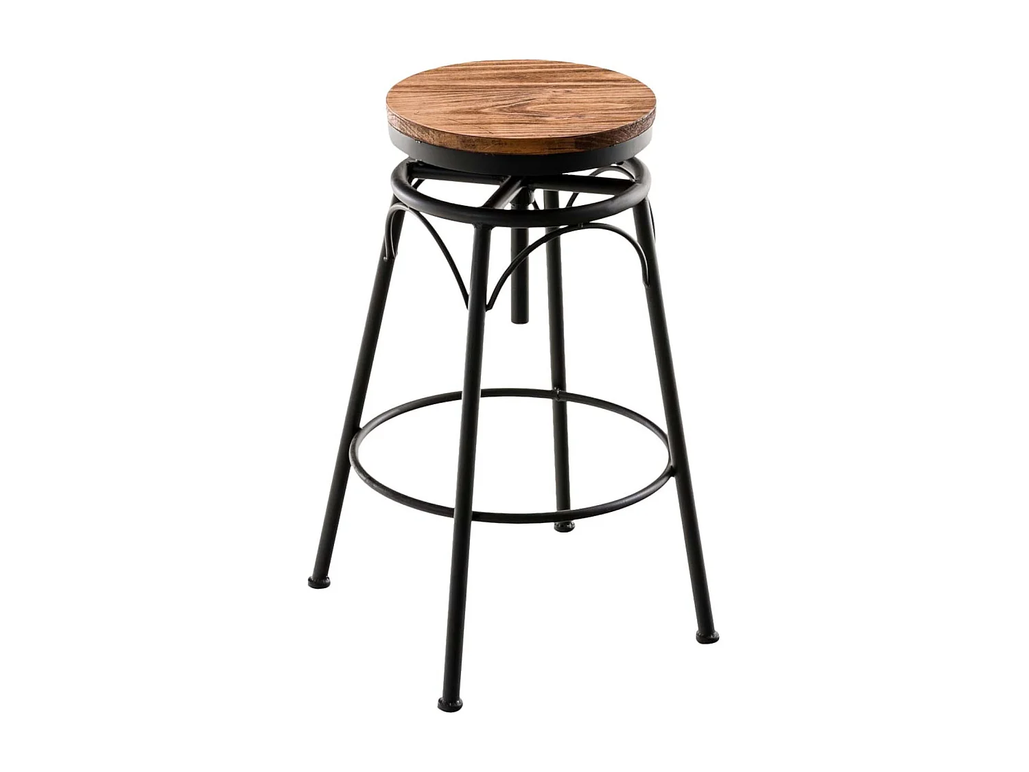 Lot de 2 tabourets métal marron 42 x 42 x 70 cm 10_0004019