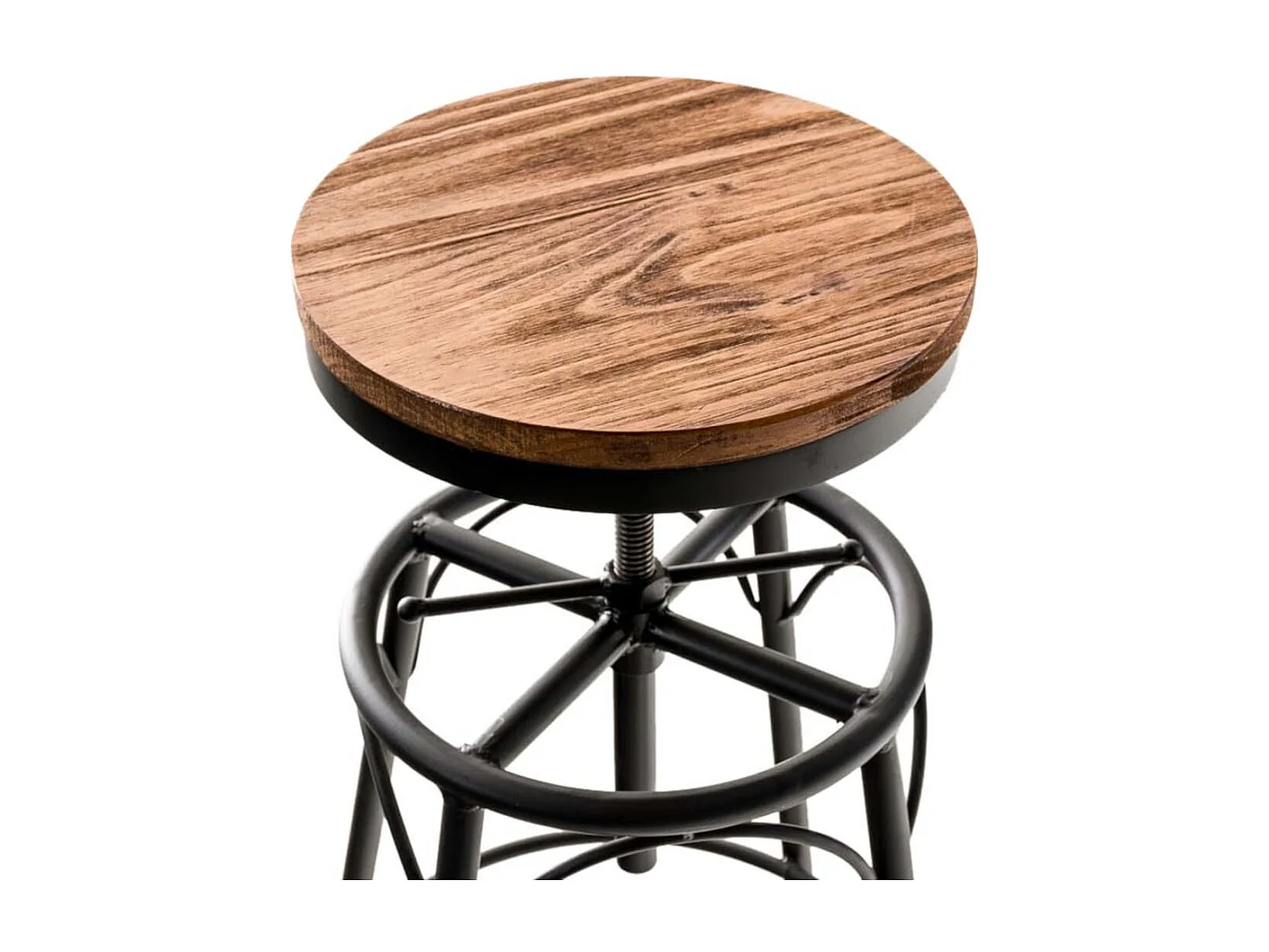 Lot de 2 tabourets métal marron 42 x 42 x 70 cm 10_0004019