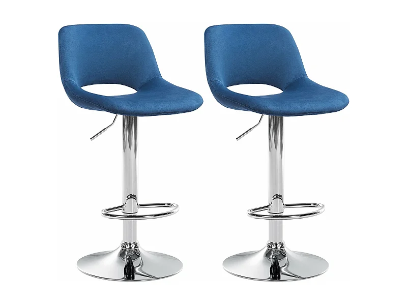 Tabourets de bar chaises métal bleue 42 x 46 x 86 cm 10_0004073