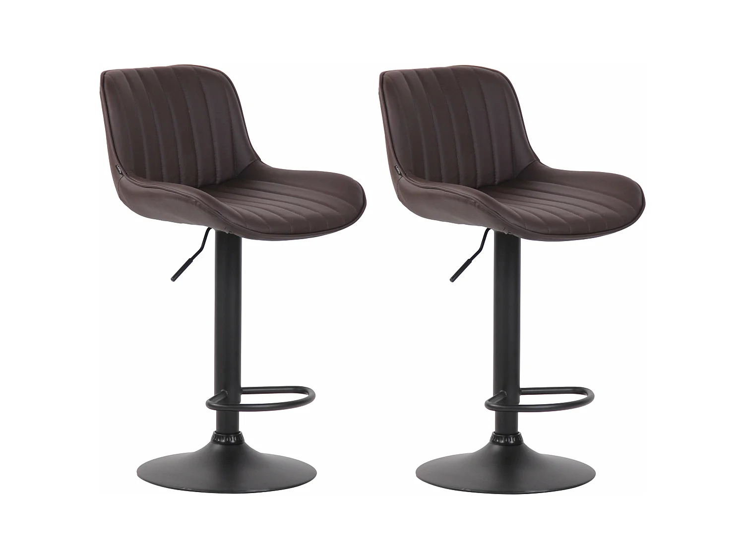 Lot de 2 tabourets métal marron 50 x 50 x 86 cm 10_0004278