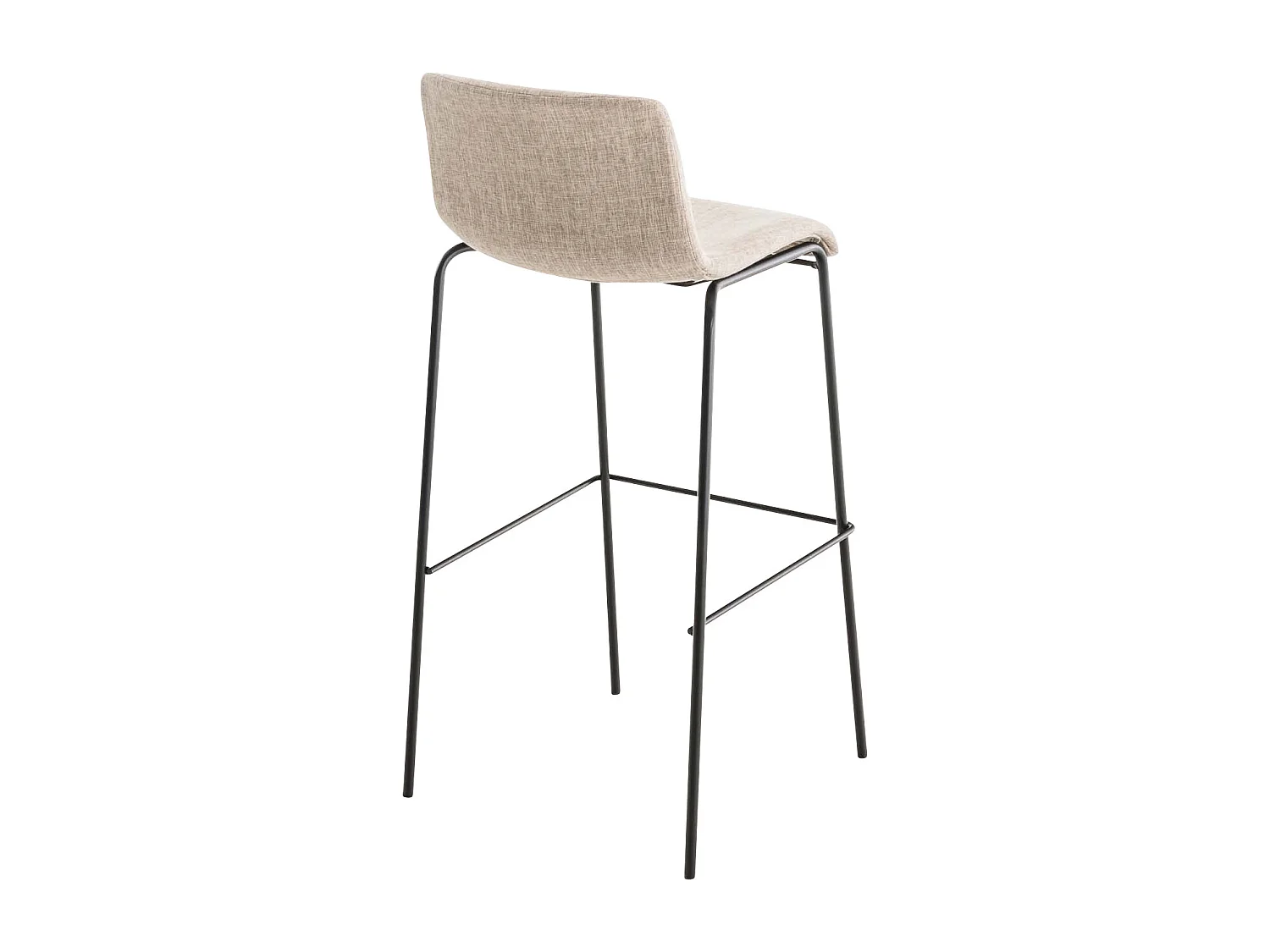 Tabouret de bar x1 métal crème 43 x 48 x 100 cm 10_0004954