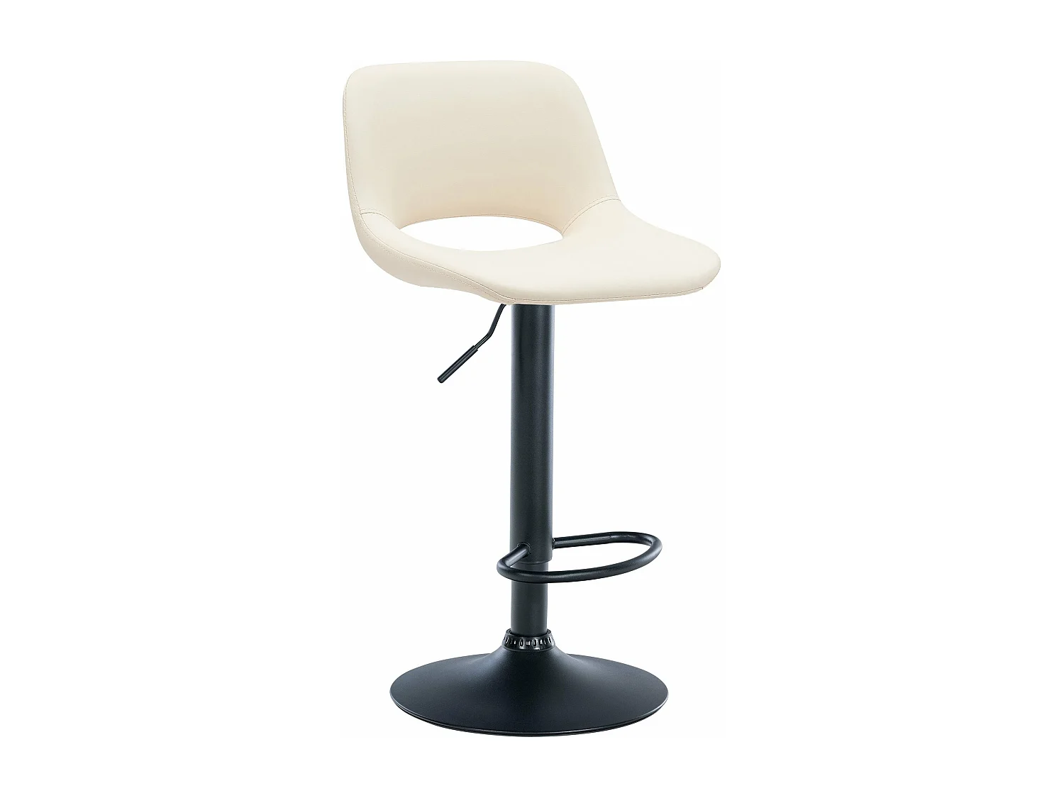 Tabouret de bar chaise métal crème 42 x 46 x 86 cm 10_0004585