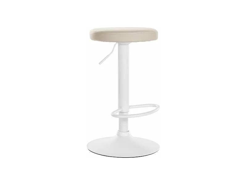 Tabouret de bar x1 métal blanche 38.5 x 38.5 x 60 cm 10_0005345