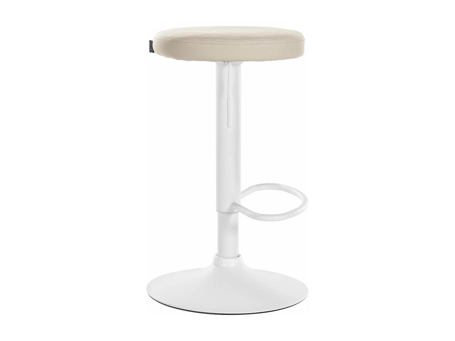 Tabouret de bar x1 métal blanche 38.5 x 38.5 x 60 cm 10_0005345