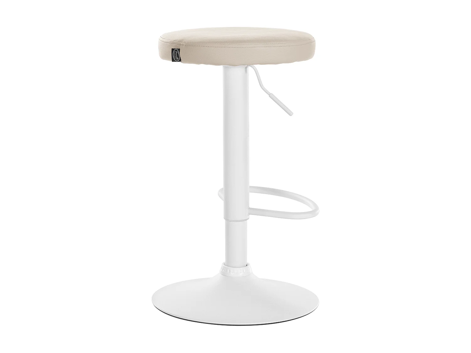 Tabouret de bar x1 métal blanche 38.5 x 38.5 x 60 cm 10_0005345