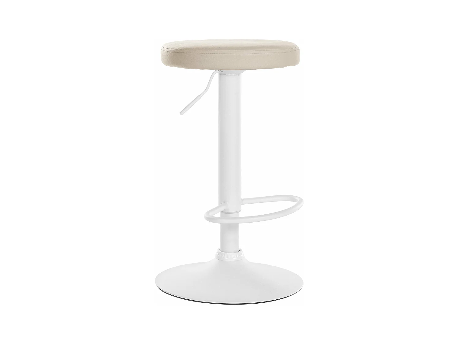 Tabouret de bar x1 métal blanche 38.5 x 38.5 x 60 cm 10_0005345