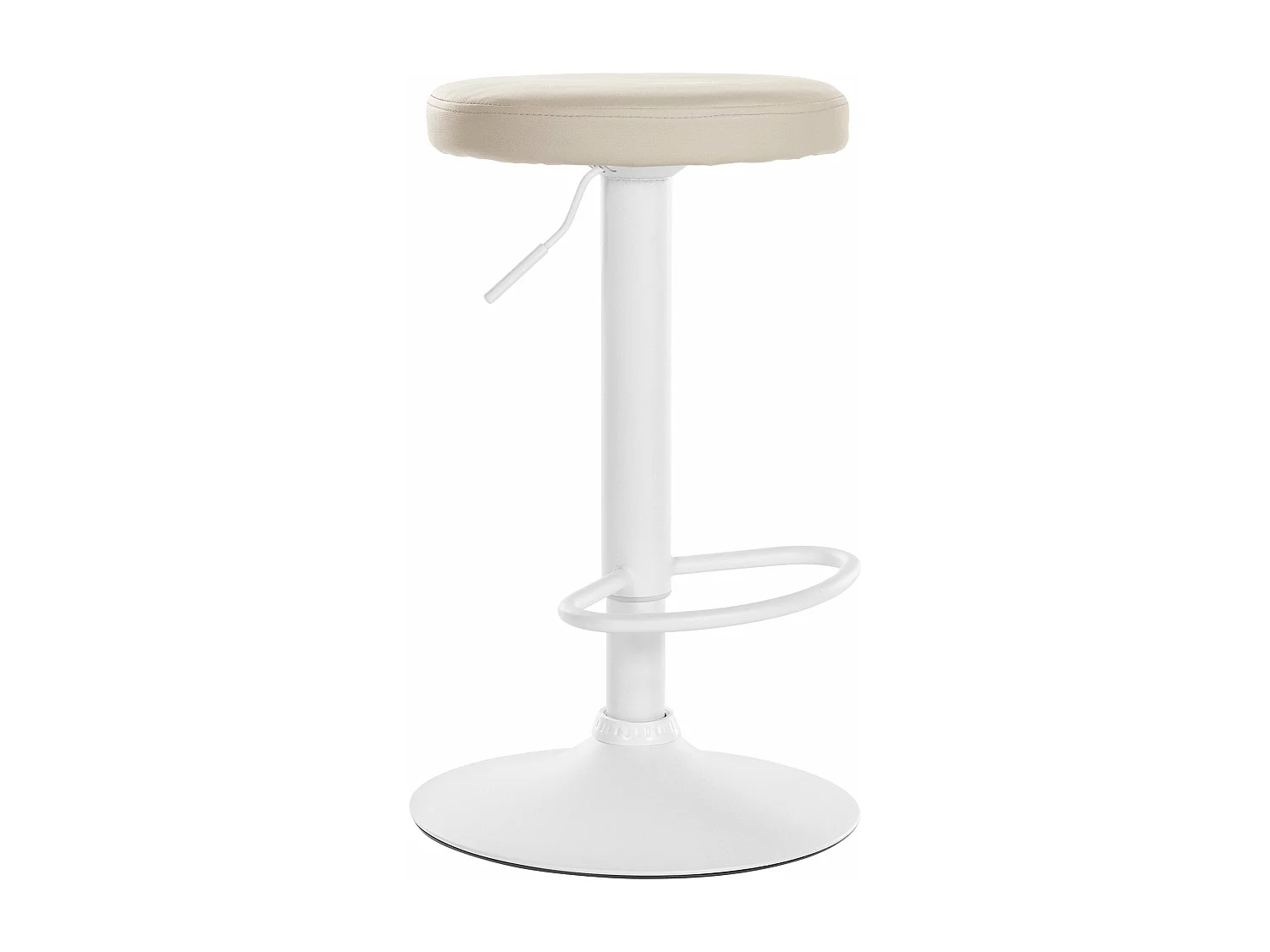 Tabouret de bar x1 métal blanche 38.5 x 38.5 x 60 cm 10_0005345