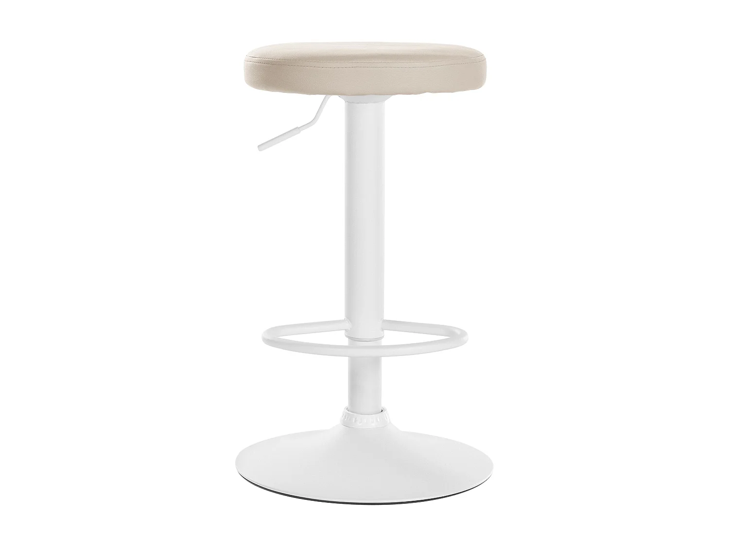 Tabouret de bar x1 métal blanche 38.5 x 38.5 x 60 cm 10_0005345