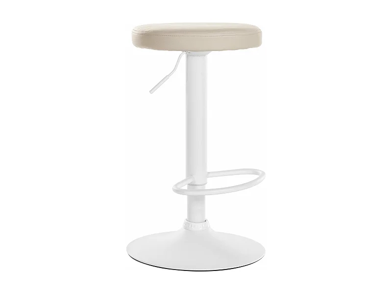Tabouret de bar x1 métal blanche 38.5 x 38.5 x 60 cm 10_0005345