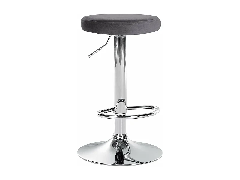 Tabouret de bar x1 métal grise 38.5 x 38.5 x 60 cm 10_0005348