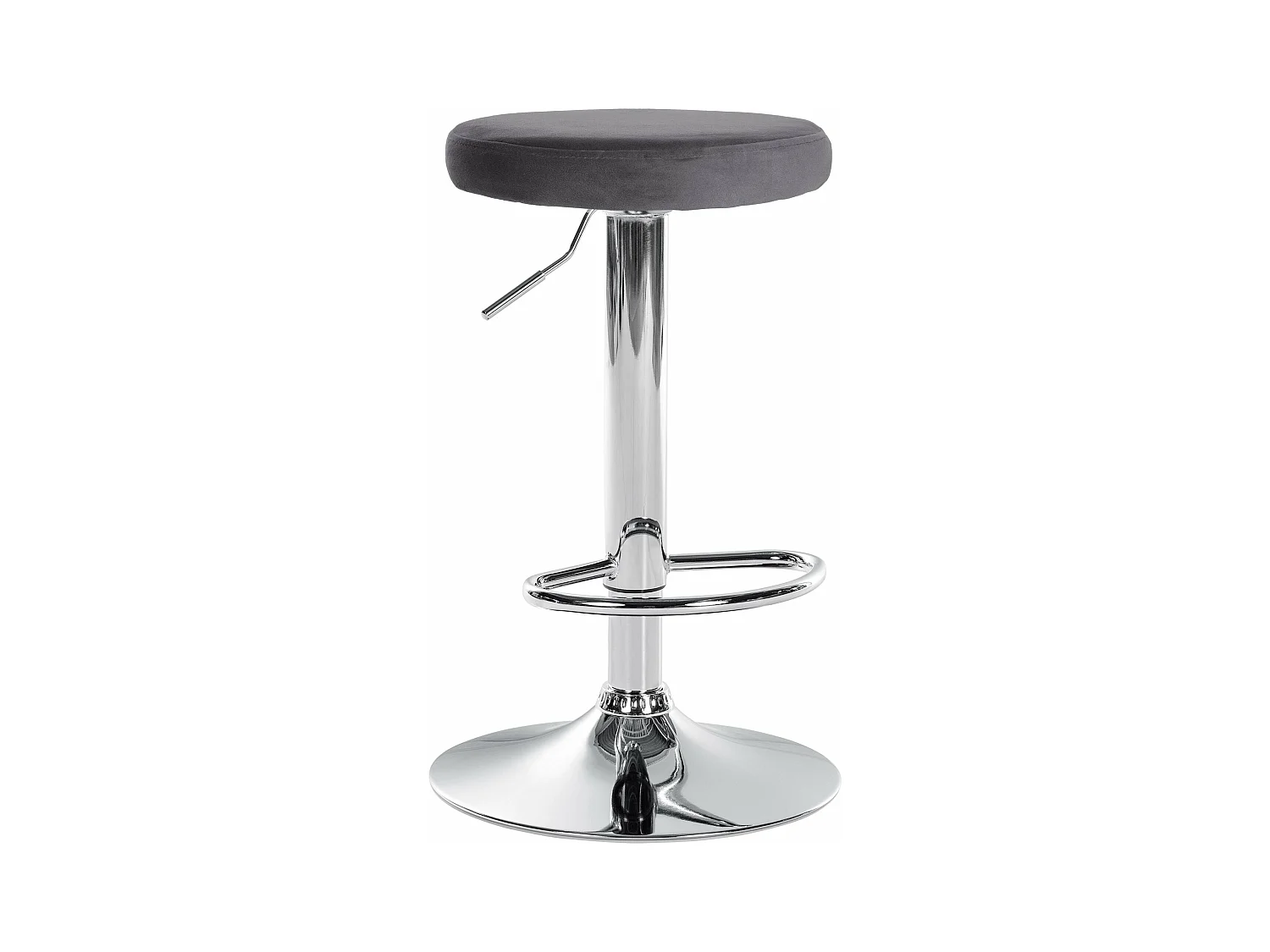 Tabouret de bar x1 métal grise 38.5 x 38.5 x 60 cm 10_0005348
