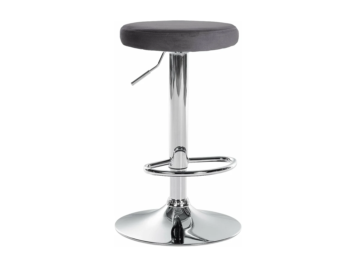 Tabouret de bar x1 métal grise 38.5 x 38.5 x 60 cm 10_0005348