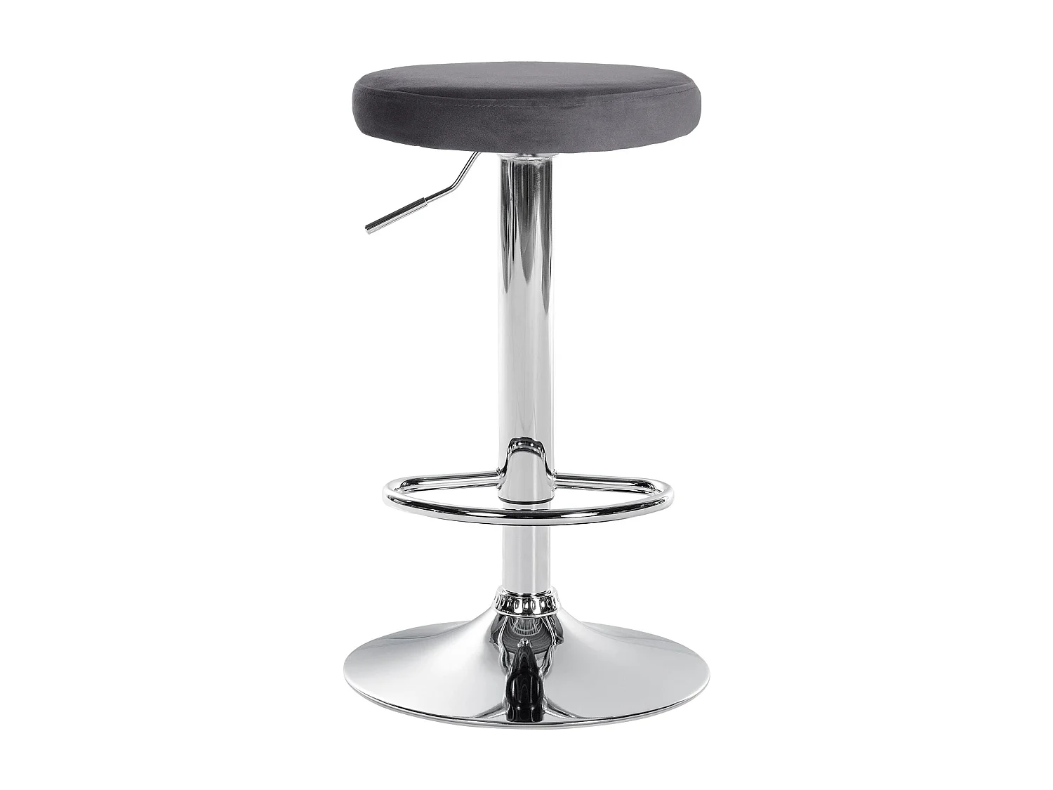Tabouret de bar x1 métal grise 38.5 x 38.5 x 60 cm 10_0005348