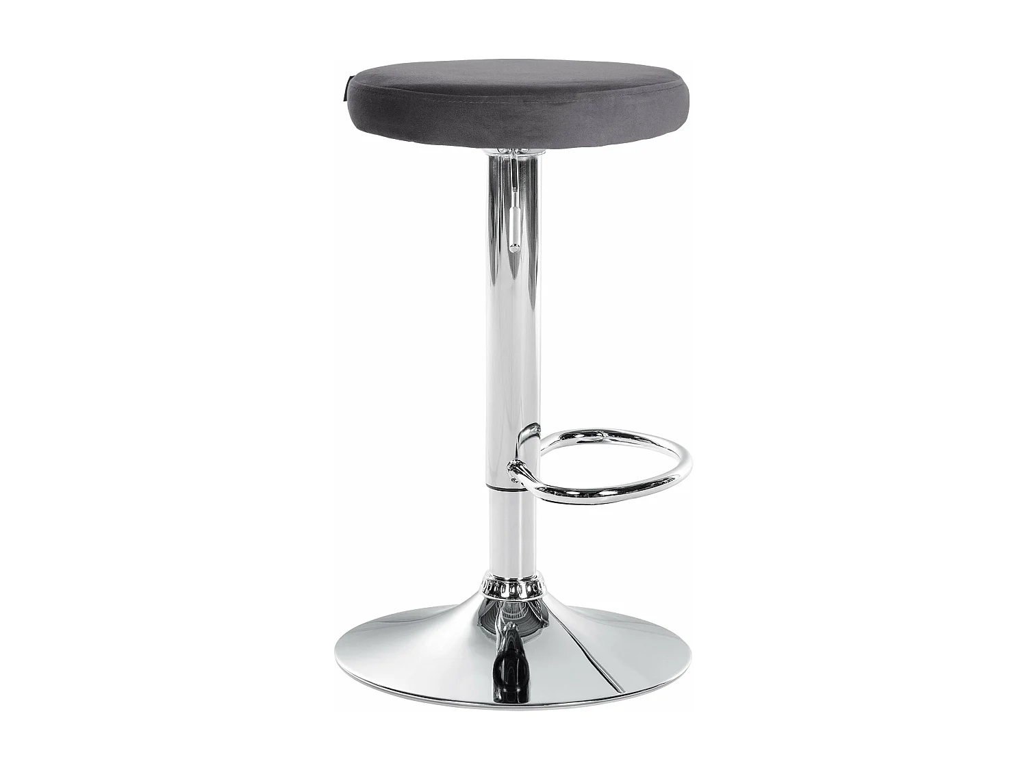 Tabouret de bar x1 métal grise 38.5 x 38.5 x 60 cm 10_0005348