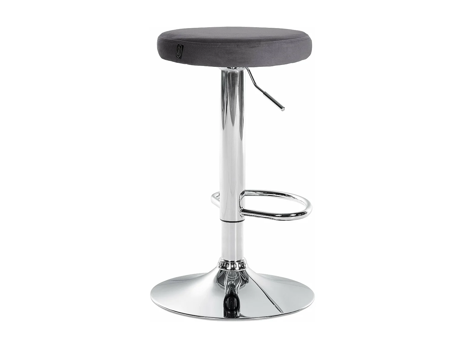Tabouret de bar x1 métal grise 38.5 x 38.5 x 60 cm 10_0005348