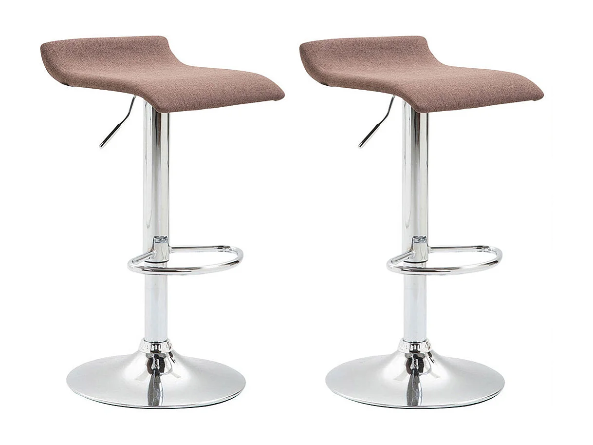 2 x tabourets de métal marron 36 x 39 x 63 cm 10_0004138