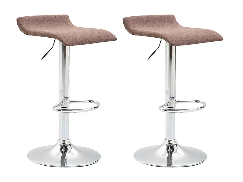 2 x tabourets de métal marron 36 x 39 x 63 cm 10_0004138