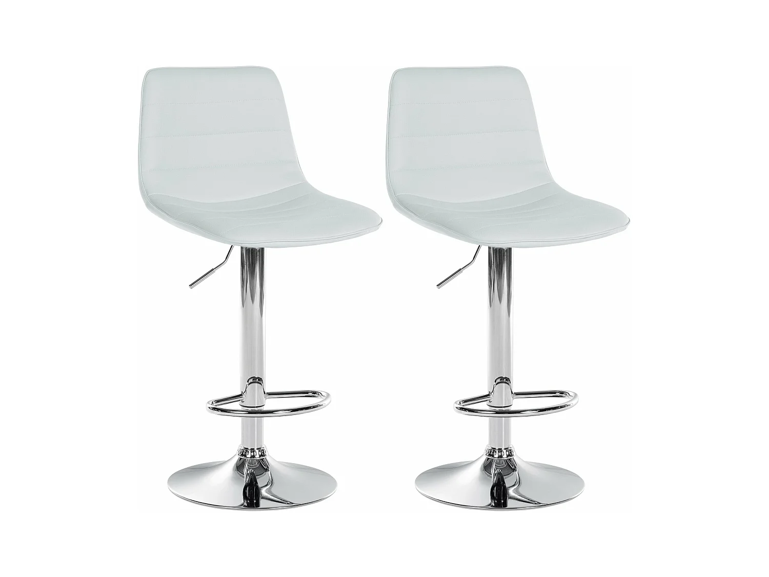 Lot de 2 tabourets métal blanche 45 x 46 x 89 cm 10_0004292
