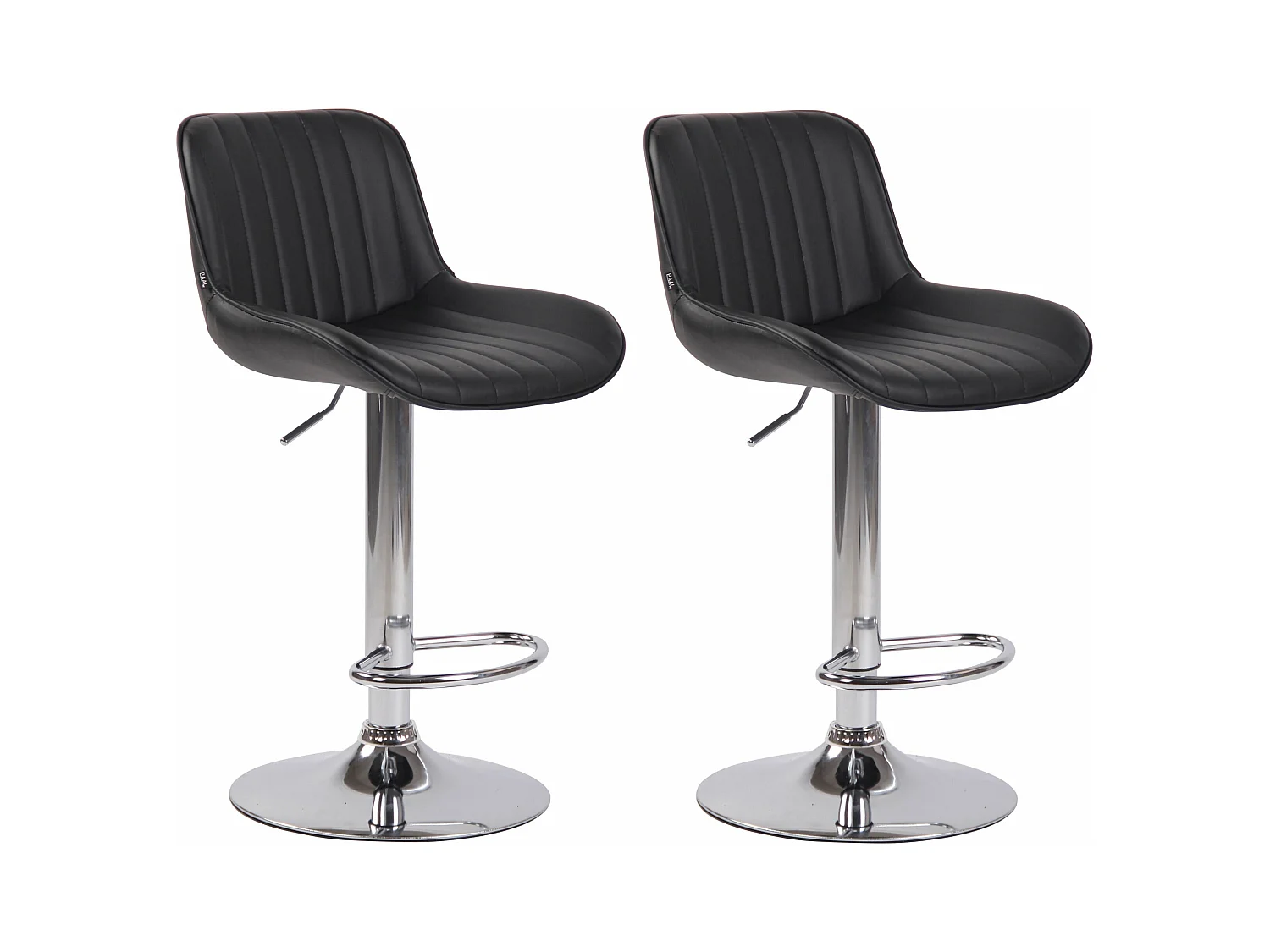 Lot de 2 tabourets métal argentée 50 x 50 x 86 cm 10_0004276
