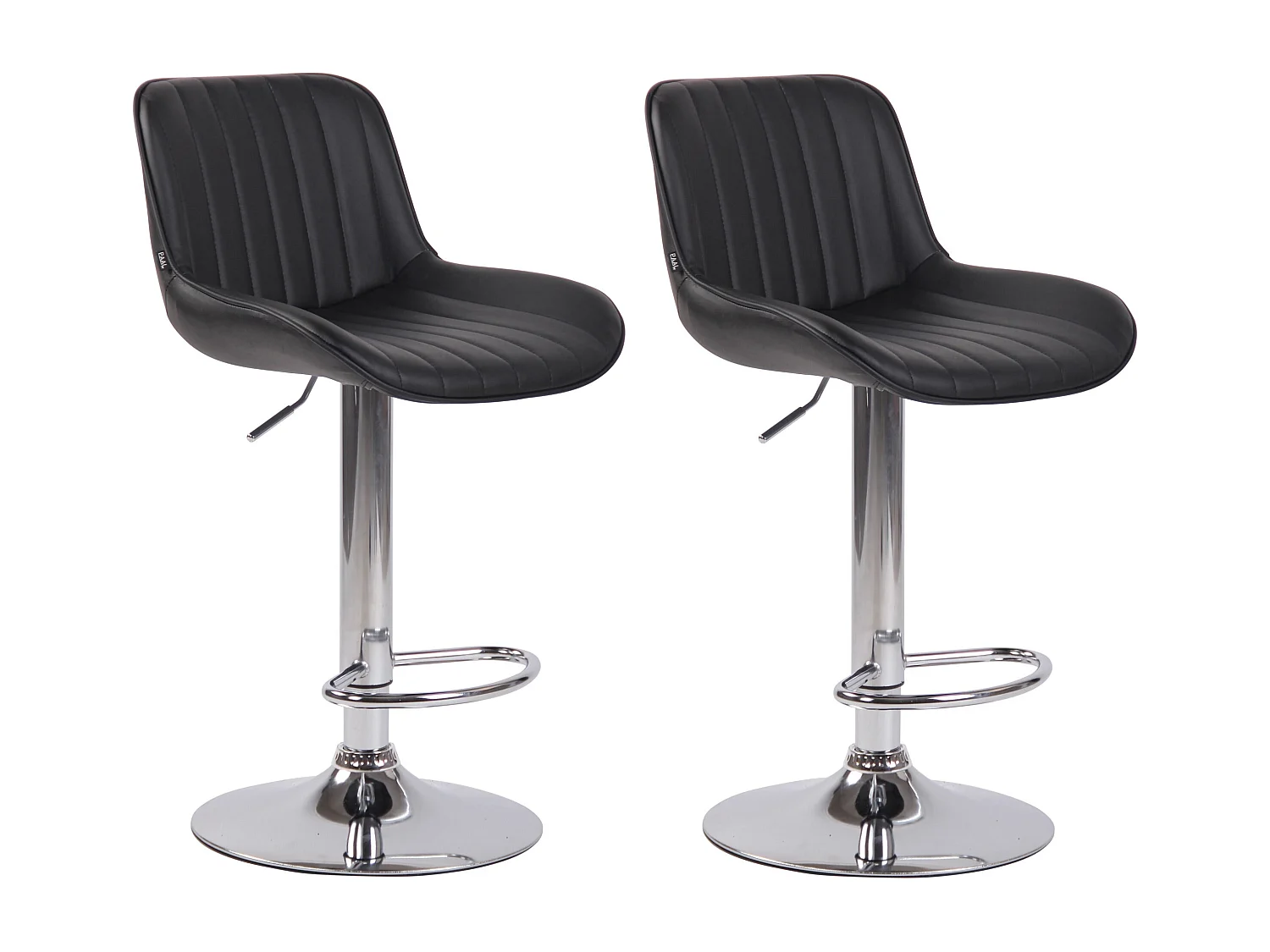Lot de 2 tabourets métal argentée 50 x 50 x 86 cm 10_0004276