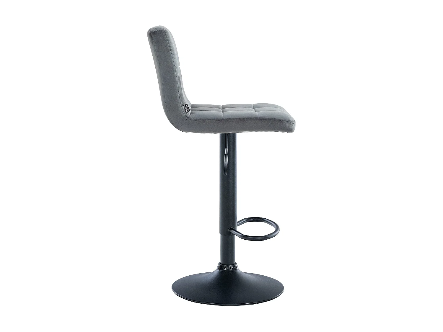 Tabouret de bar chaise métal grise 46 x 47 x 94 cm 10_0005331