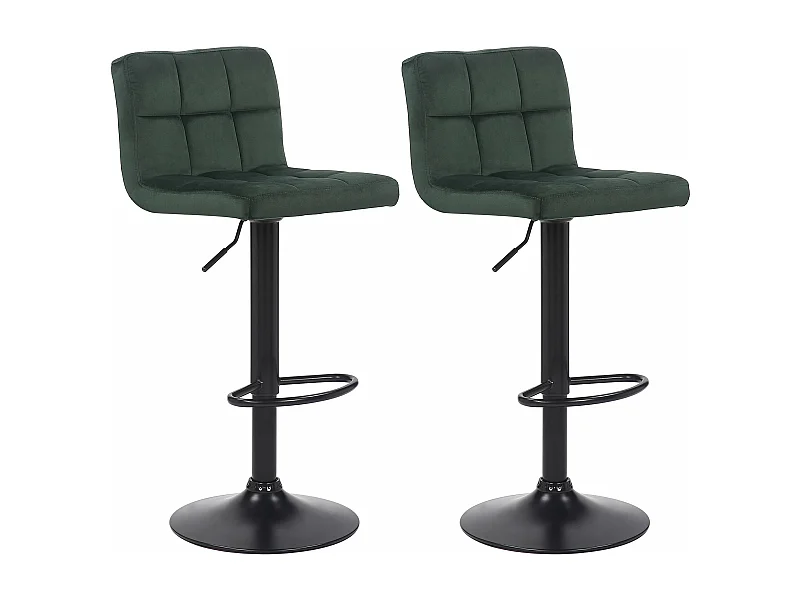 Lot de 2 tabourets métal argentée 40 x 40 x 85 cm 10_0004145