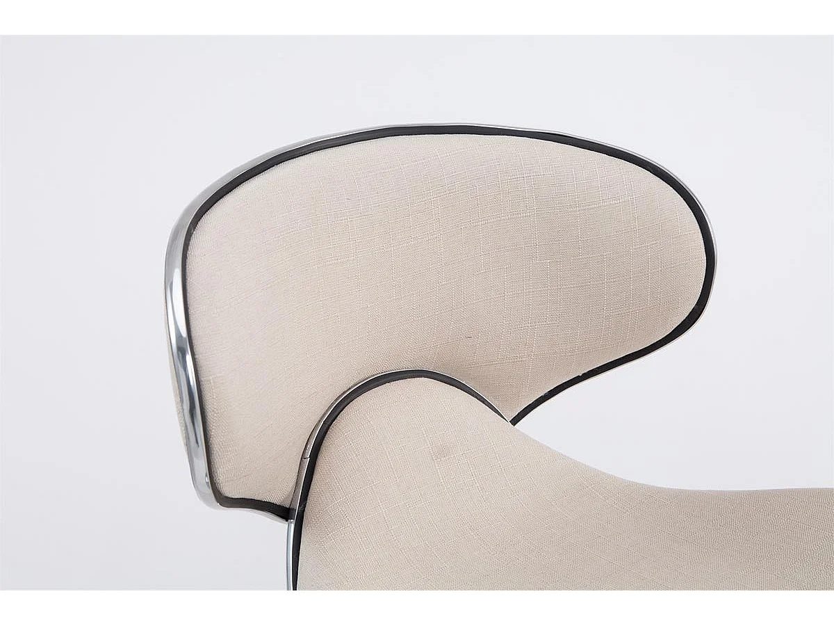 Tabouret de bar x1 métal crème 46 x 49 x 88 cm 10_0005076