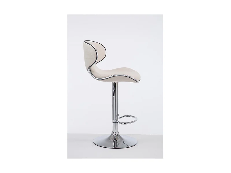 Tabouret de bar x1 métal crème 46 x 49 x 88 cm 10_0005076