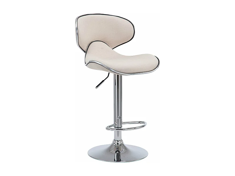 Tabouret de bar x1 métal crème 46 x 49 x 88 cm 10_0005076