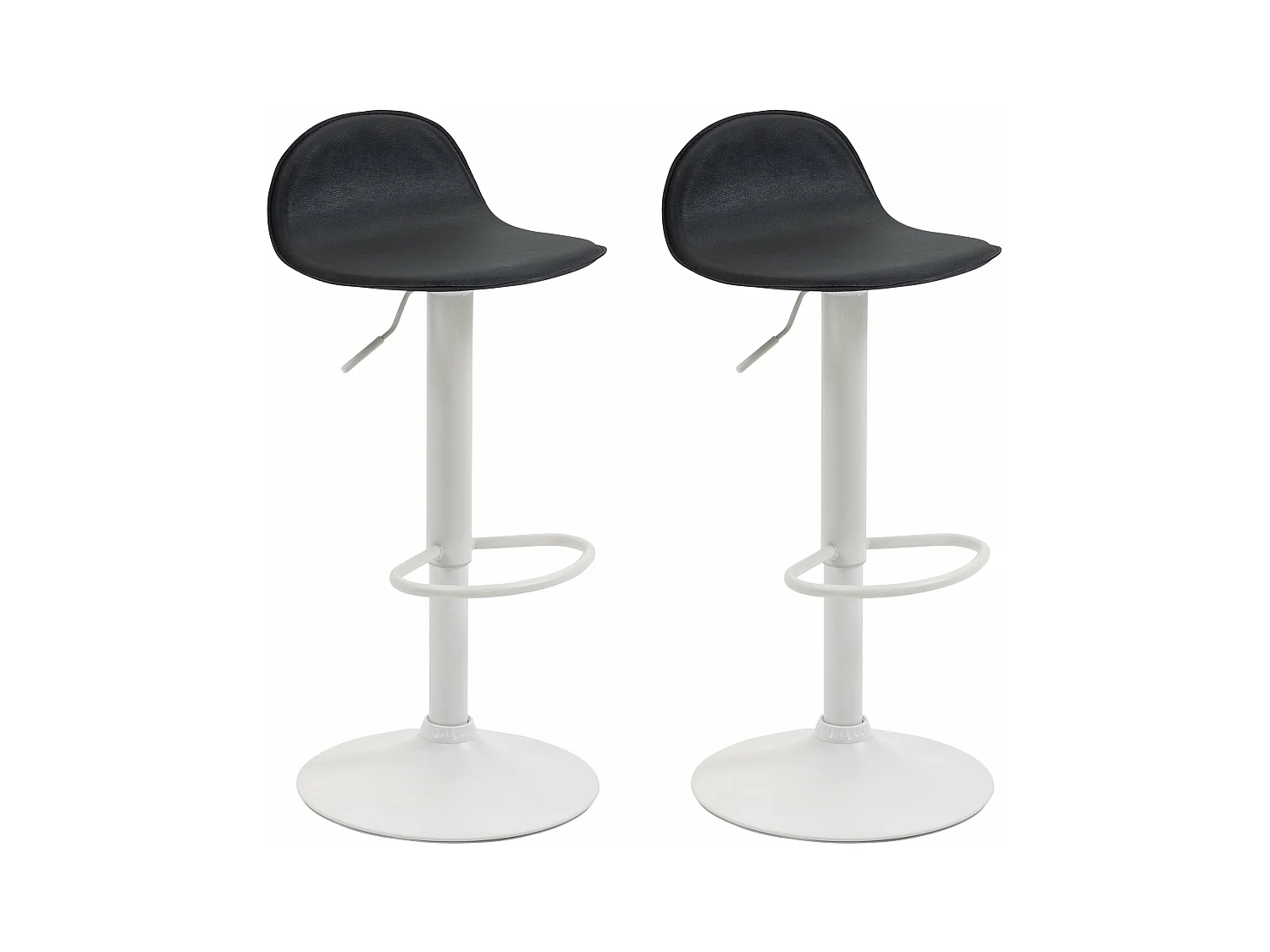 Lot de 2 tabourets métal blanche 39 x 41 x 94 cm 10_0004262