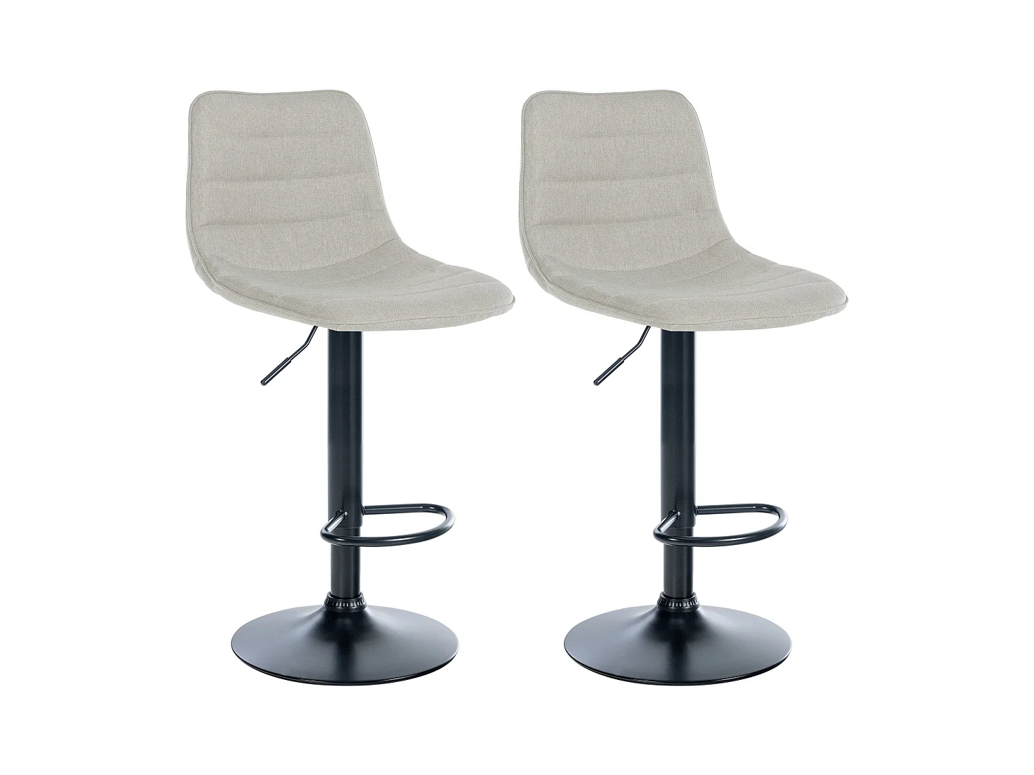 Lot de 2 tabourets métal crème 45 x 46 x 89 cm 10_0004309